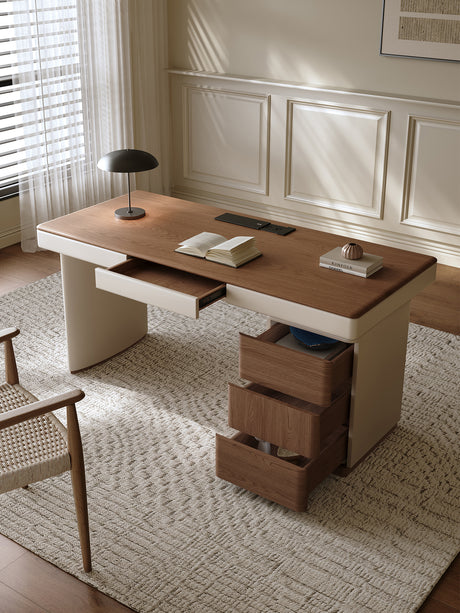 QUANMU Lorenzo Luxury Walnut Modern Workbench Desk from QUANMU