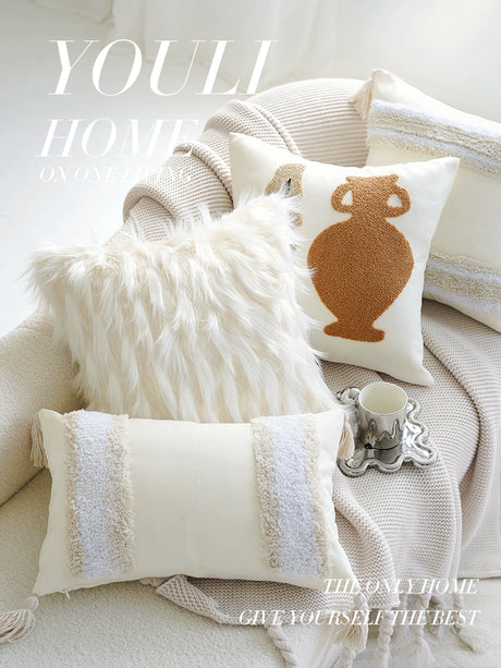 YOULI Penelope Retro Creamy Beige Sofa Set from YOULI