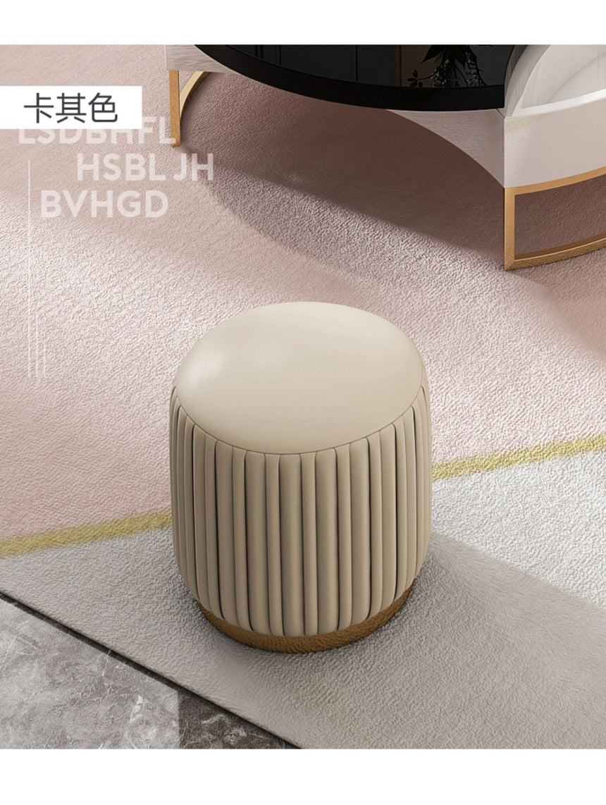QUANMU Juniper Luxe Soft Leather Stool from QUANMU
