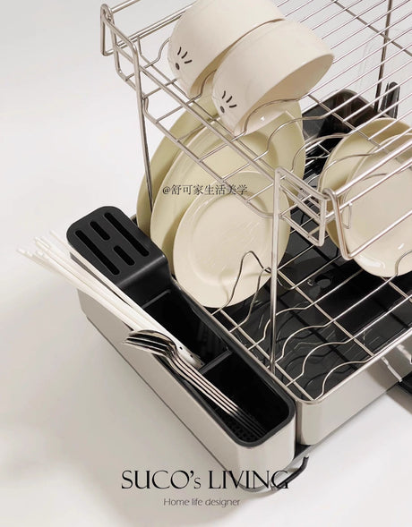 SUCO Hyunwoo Space-Saving Stainless Steel Drying Rack from SUCO