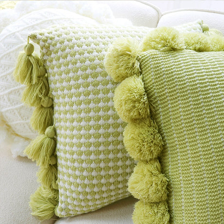 YOULI Santiago Mint Knitted Cozy Pillowcase from YOULI