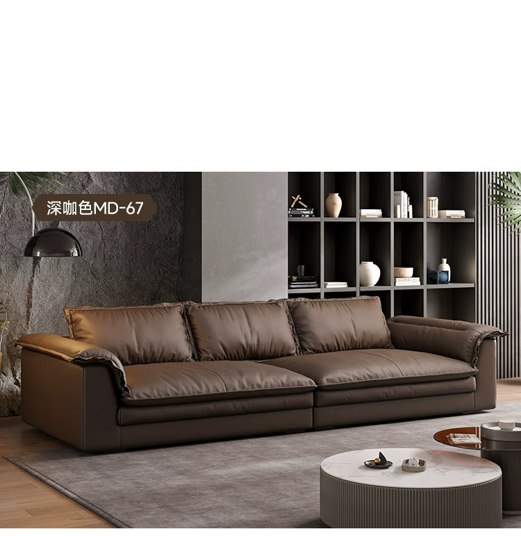 FASATI Jasper Luxurious Deep-Seat Leather Sofa from FASATI