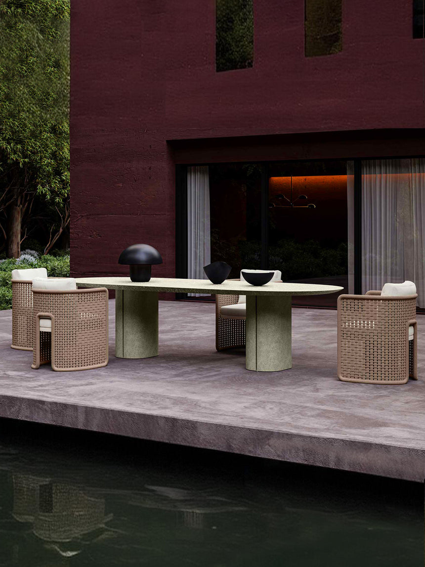 DIME GARDEN Viridian Sleek Luxury Outdoor Dining Set from DIME GARDEN