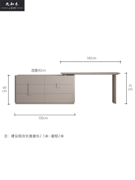 FANGYUAN Celestia Elegant Retractable Modern Dressing Table from FANGYUAN