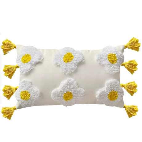 YOULI Cedric Plush Velvet Daisy Accent Pillow from YOULI