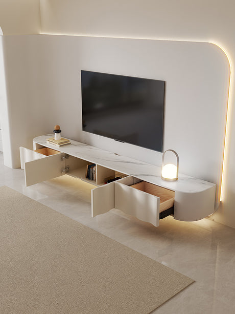 QUANMU Elowen Modern Light Luxury Wall-Mounted TV Cabinet. from QUANMU