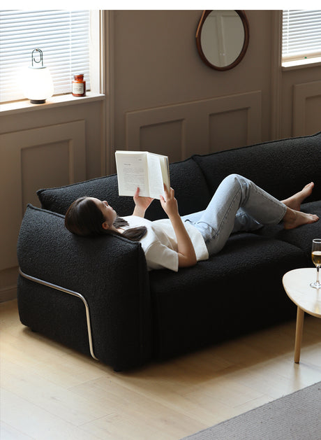 HANKE Elowen Stylish Minimalist Black Sofa from HANKE