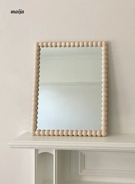 [Pre-Order] Jade Beaded Square Mirror from maija