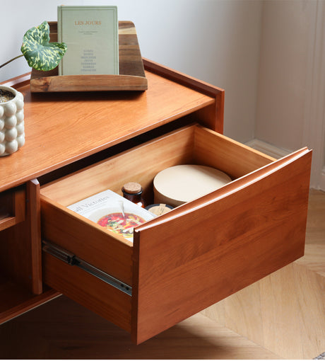 HANKE Marcellus Retro Cherry Wood Medium TV Cabinet Solid Modern Design from HANKE