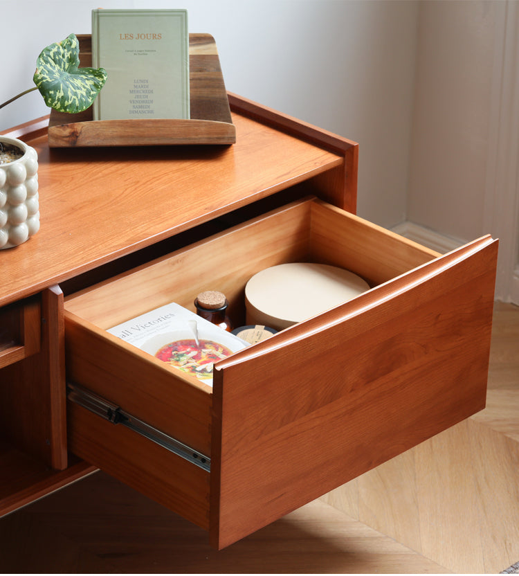 HANKE Marcellus Retro Cherry Wood Medium TV Cabinet Solid Modern Design from HANKE