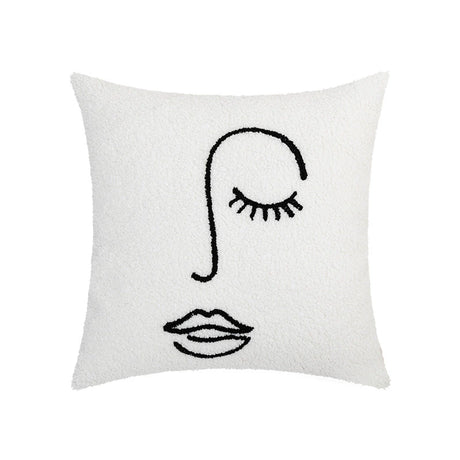 YOULI Oliver Artistic Cream Pillow Sleeve - Nordic Style Sofa Cushion from YOULI