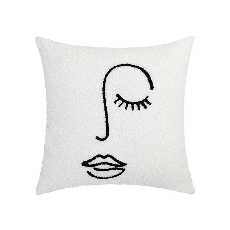 YOULI Oliver Artistic Cream Pillow Sleeve - Nordic Style Sofa Cushion from YOULI