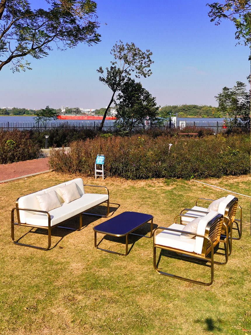 DIME GARDEN Marisol Modern Rainproof Outdoor Sofa Chair from DIME GARDEN