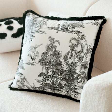 YOULI Alexia Chic White Woven Sofa Pillow from YOULI