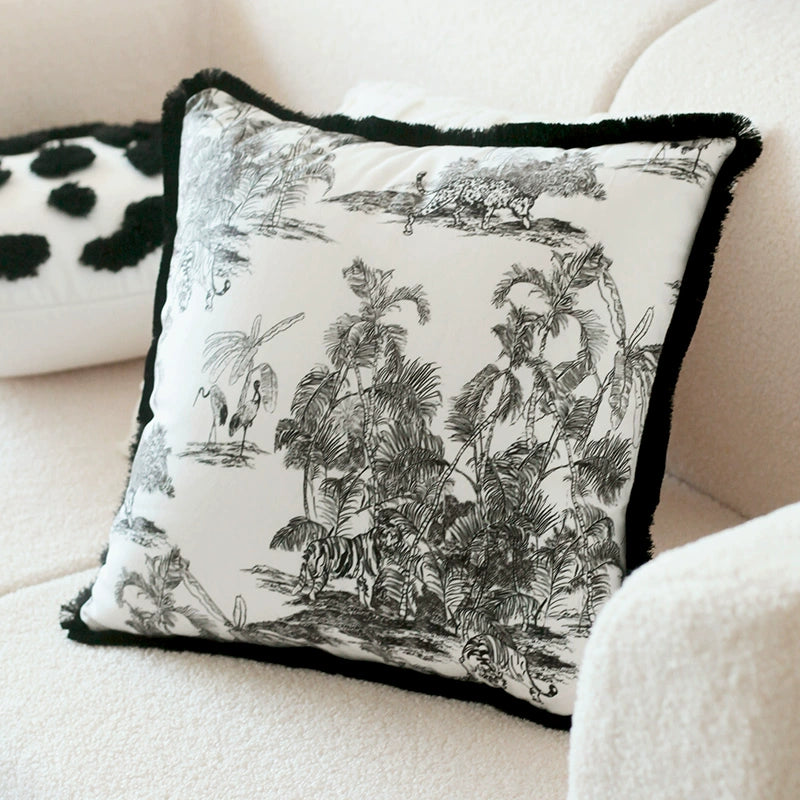 YOULI Alexia Chic White Woven Sofa Pillow from YOULI