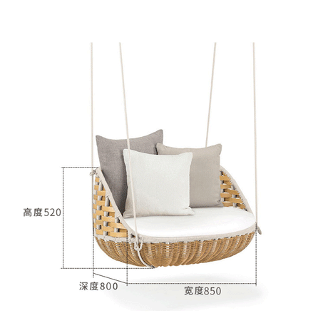 DIME GARDEN Elowen Cozy Stylish Hanging Basket Rocker from DIME GARDEN
