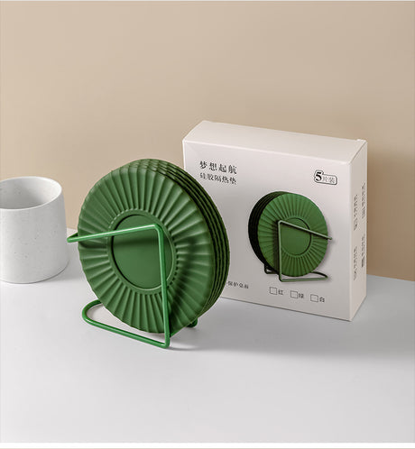 SUCO Isadora Elegant Round Silicone Gel Dinner Plate Table Mat Antiscald from SUCO