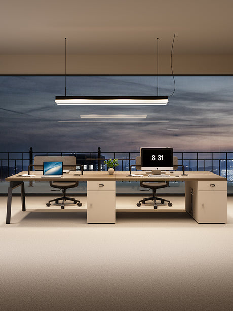 MUTINI Kira Elegant Simple Six-Person Workstation Desk from MUTINI