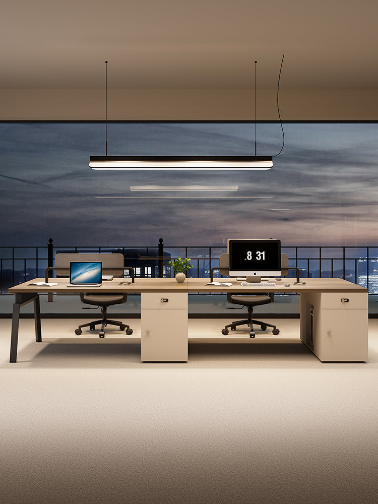 MUTINI Kira Elegant Simple Six-Person Workstation Desk from MUTINI