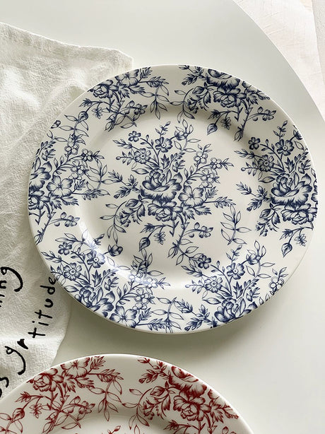 YASUKI Esmeralda Vintage Floral Ceramic Dinner Plate from YASUKI