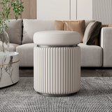 APARTMENT NO.7 Evelyn Chic Leather Round Stool from APARTMENT NO.7