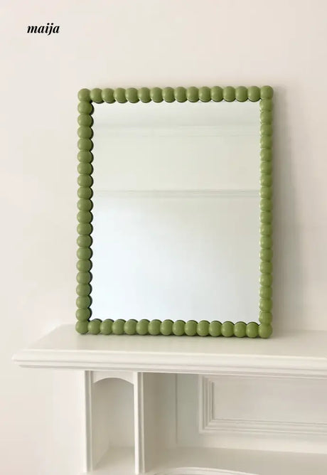 [Pre-Order] Jade Beaded Square Mirror from maija