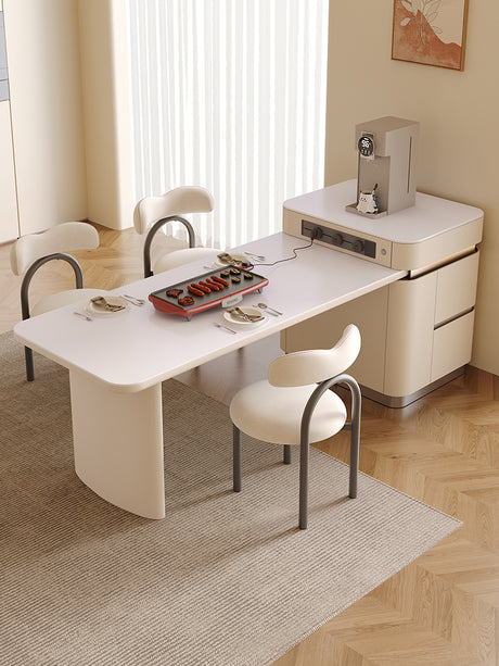 QUANMU Isolde Luxe Cream High-End Dining Chair from QUANMU