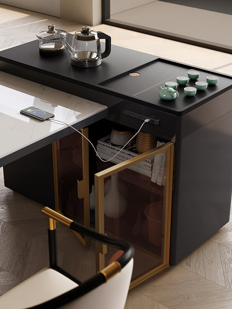 QUANMU Takumi Sleek Integrated Modern Tea Table Desk from QUANMU