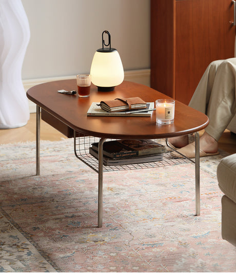 HANKE Kiyoshi Elegant Cherrywood Teatable with Drawers from HANKE