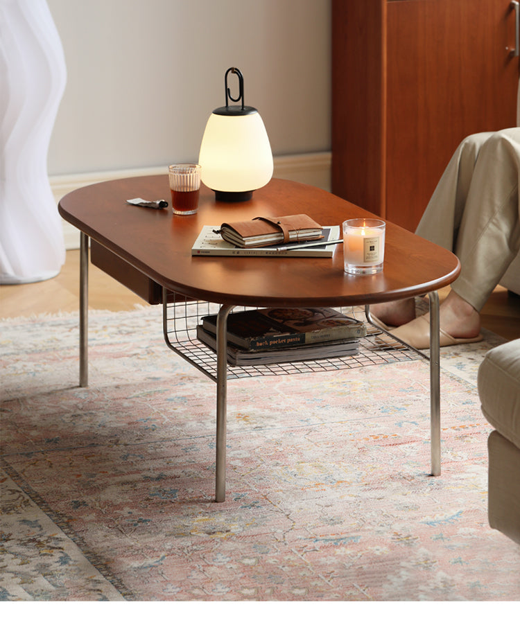 HANKE Kiyoshi Elegant Cherrywood Teatable with Drawers from HANKE