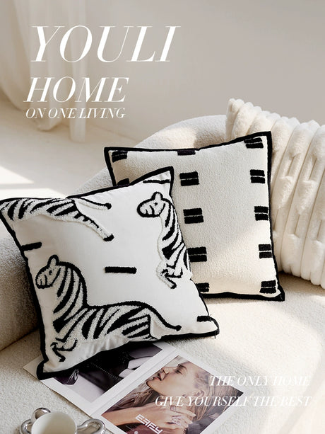 YOULI Amelie Elegant Zebra Design Cushion Cover from YOULI