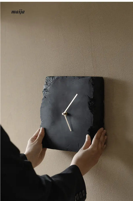 Square Marble Stone Clock from maija