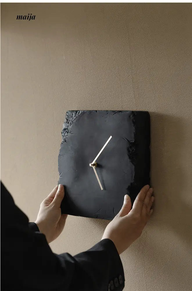 Square Marble Stone Clock from maija