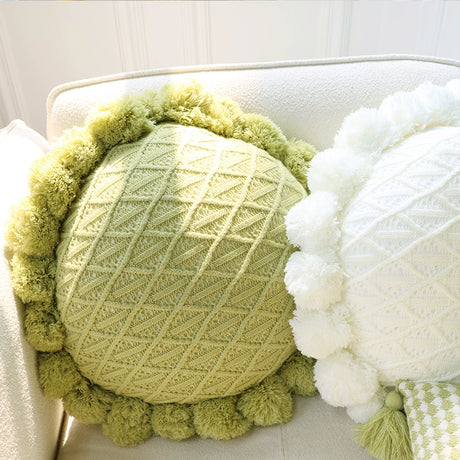 YOULI Santiago Mint Knitted Cozy Pillowcase from YOULI