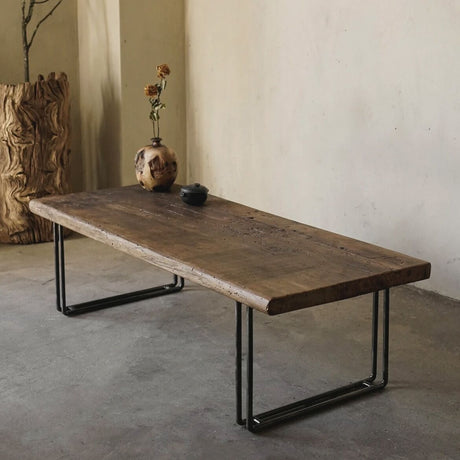 JINYI Munakata Elegant Rustic Solid Wood Dining Table from JINYI