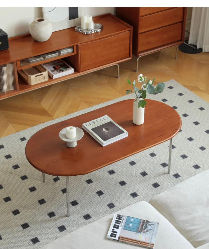 HANKE Kiyoshi Elegant Cherrywood Teatable with Drawers from HANKE
