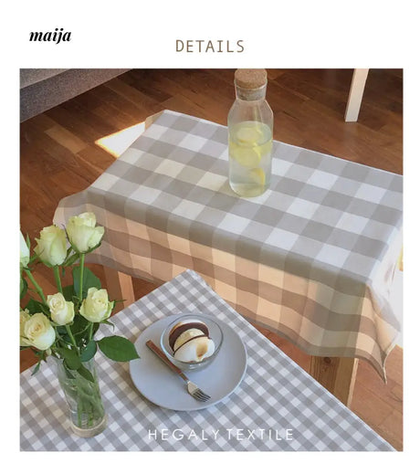 Latte Cotton Linen Tablecloth from Hegaly Textile