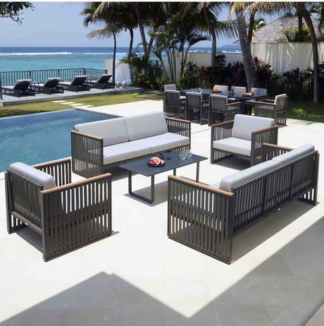 DIME GARDEN Hiroki Minimalist Aluminum Outdoor Sofa from DIME GARDEN