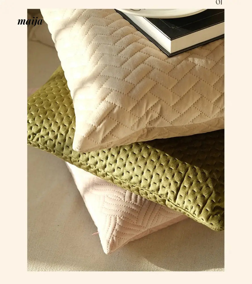 Quilted Pastel Cushions from MUYE