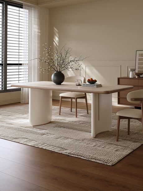 QUANMU Santiago Elegant Rock Plate Compact Dining Table from QUANMU