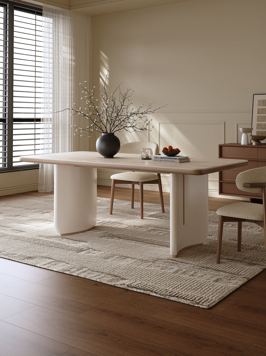 QUANMU Santiago Elegant Rock Plate Compact Dining Table from QUANMU