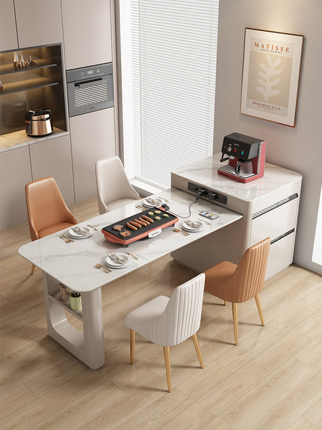 QUANMU Santiago Expandable Luxe Dining Table Set from QUANMU