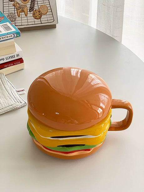 YASUKI Aria Whimsical Layered Burger Ceramic Cup from YASUKI
