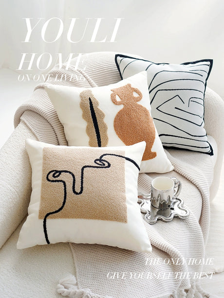 YOULI Penelope Retro Creamy Beige Sofa Set from YOULI
