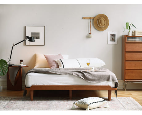 HANKE Isabell Elegant Cherrywood Tatami Bed Frame from HANKE