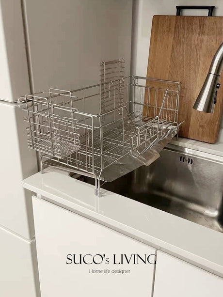 SUCO Haruki Space-Saving Stainless Steel Drying Rack from SUCO