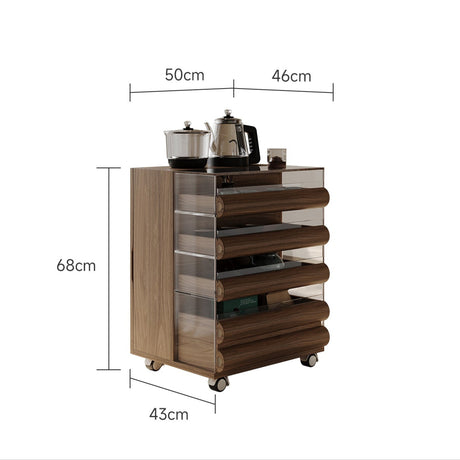 QUANMU Elowen Elegant Mobile Teatable Display Cabinet from QUANMU