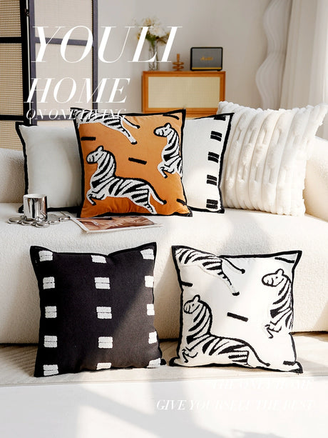 YOULI Amelie Elegant Zebra Design Cushion Cover from YOULI