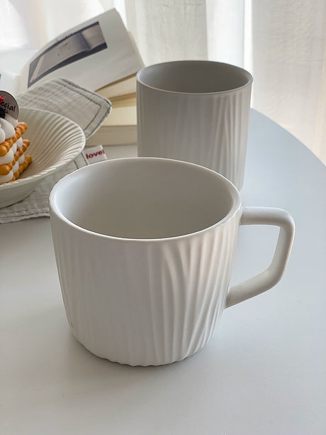 YASUKI Akira Chic Striped Ceramic Coffee Cup from YASUKI