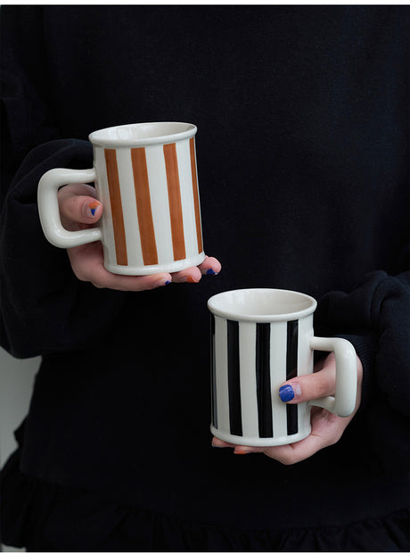 MOMO'S TALK Fabiana Unique Handcrafted Striped Coffee Cup from MOMO'S TALK